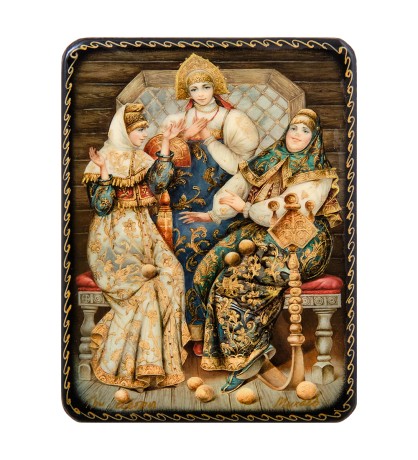 ШК-19/47 Шкатулка в технике декупаж "Три сестры" (10х8х3,5)