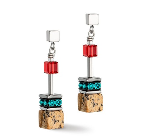 Серьги Multicolour Brown Coeur de Lion