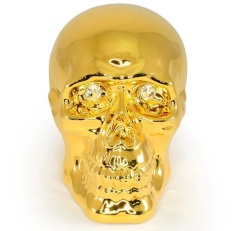 Череп, 24х15х18 см. PISTOLETTO, керамика, золото, swarovski