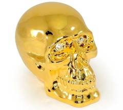 Череп, 24х15х18 см. PISTOLETTO, керамика, золото, swarovski