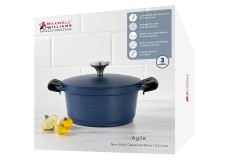 Кастрюля Agile, синяя, 20 см, 2,4 л. Maxwell & Williams