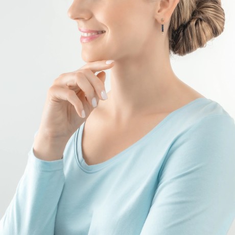 Пусеты Dark Blue Coeur de Lion