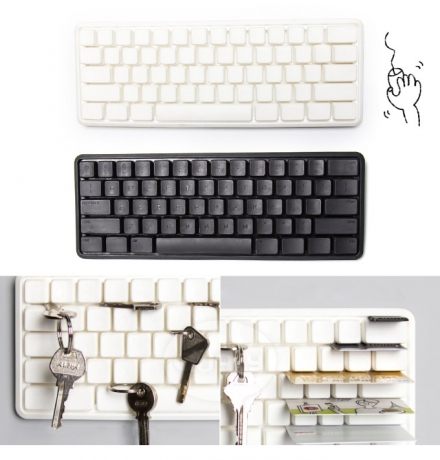 Держатель ключей и мелких предметов Key Board, черный, Qualy