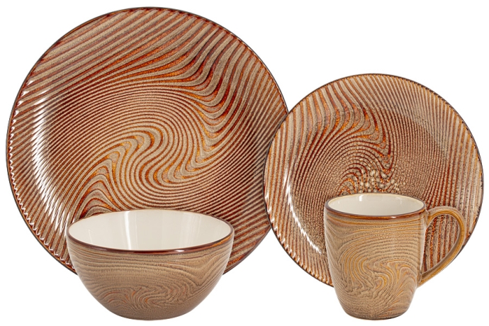 Обеденный набор Махагон, 4 персоны, 16 предметов Home & Style