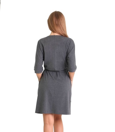 Халат женский 2281, р.108, рост 170, антрацит меланж (Serge)