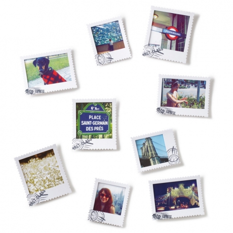 Набор из 9 фоторамок postal, белый, Umbra