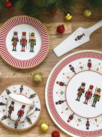 Блюдо для торта с лопаткой, 32 см. Щелкунчик Easy Life