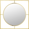 Зеркало Stanford, коллекция "Стэнфорд" 90*90*3, Нержавеющая сталь, Зеркальное стекло, Золотой
