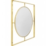 Зеркало Stanford, коллекция "Стэнфорд" 90*90*3, Нержавеющая сталь, Зеркальное стекло, Золотой