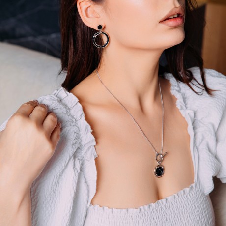 Колье Jet B2110SW-N01.4 BW/S Fiore Luna