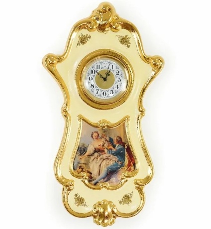 Часы настенные, 34х12х63 см. BAROQUE, керамика