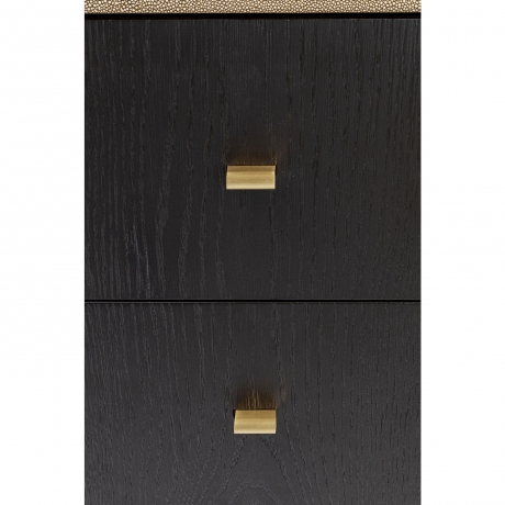 Комод Milano, 80х100х55 см. Шпон, Фанера, Сталь, Дуб, Коричневый