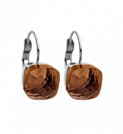 Серьги Firenze smoked topaz 304138 BR/S Qudo
