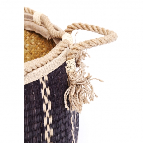 Корзина Nizza, коллекция "Низза", ручная работа 40*43*40, Ротанг, Черный