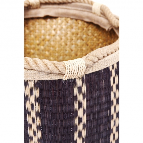 Корзина Nizza, коллекция "Низза", ручная работа 40*43*40, Ротанг, Черный