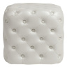 Пуфик квадратный с каретной стяжкой Tutti перламутровый