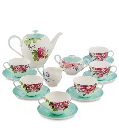 JK-185 Чайный сервиз 15 пр. на 6 перс. "Тоскана" (Toscana Pavone)