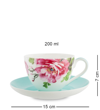 JK-185 Чайный сервиз 15 пр. на 6 перс. "Тоскана" (Toscana Pavone)