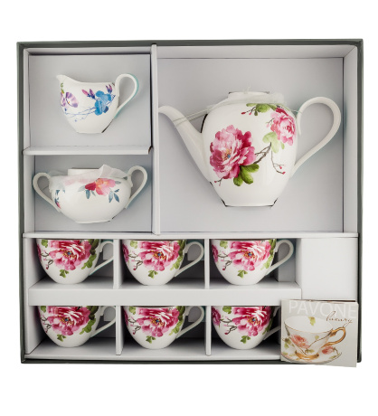 JK-185 Чайный сервиз 15 пр. на 6 перс. "Тоскана" (Toscana Pavone)