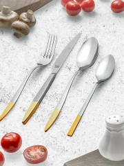 Набор столовых приборов, 30 шт. MERCURY GOLD Hisar
