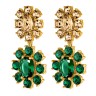 Серьги LINA SG EMERALD GREEN/GOLDEN