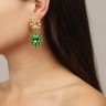 Серьги LINA SG EMERALD GREEN/GOLDEN