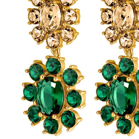 Серьги LINA SG EMERALD GREEN/GOLDEN