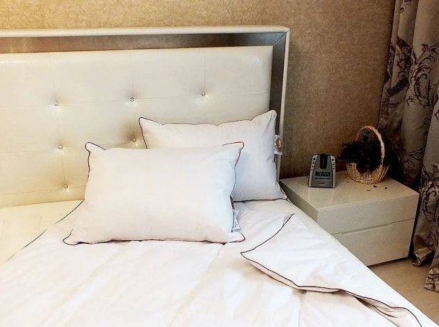 Подушка упругая пуховая "Ружичка" 50х68 см., из твилла, Natures