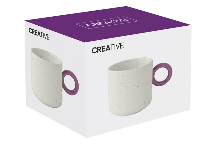 Кружка Creative, бело-фиолетовая, 0,35 л. Easy Life