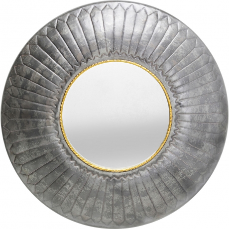Зеркало Rope, коллекция "Веревка", ручная работа 115*115*9, Сталь, Зеркальное стекло, МДФ, Серый