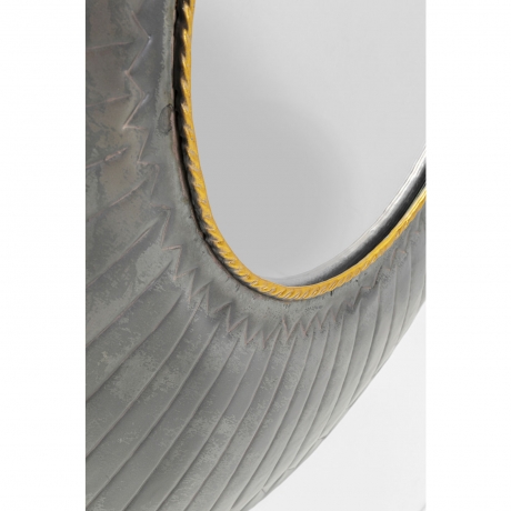 Зеркало Rope, коллекция "Веревка", ручная работа 115*115*9, Сталь, Зеркальное стекло, МДФ, Серый