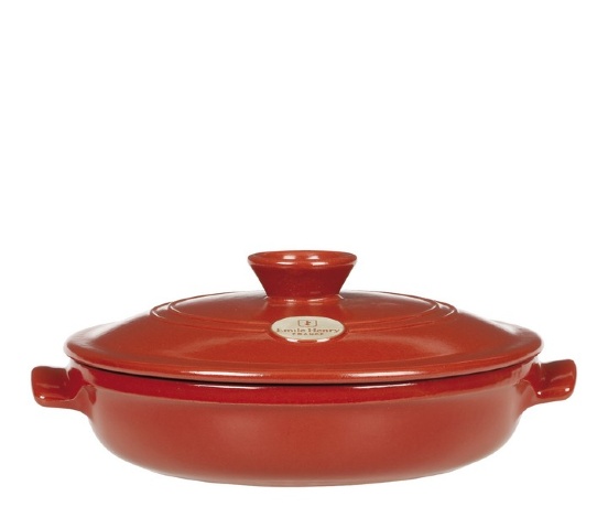 Кастрюля керамическая жаропрочная для тушения Emile Henry, гранат 29,5 см. 3,2 л.