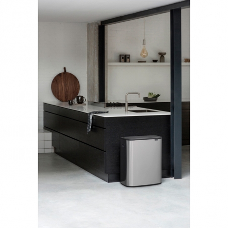 Мусорный бак Touch Bin Bo (60 л), Стальной матовый (Fingerprint Proof) Brabantia