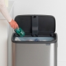 Мусорный бак Touch Bin Bo (60 л), Стальной матовый (Fingerprint Proof) Brabantia