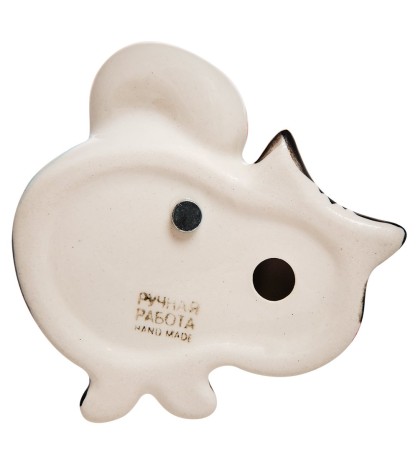 ГЛ-105 Магнит "Кот" цв. (Гжельский фарфор)