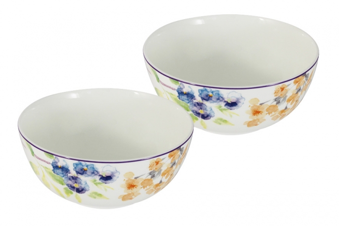 Набор из 2-х салатников Акварель Primavera, 15 см.