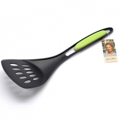 Лопатка с прорезями, широкая Едим Дома, черный/салатовый