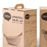 Салатница с ложками Sparrow, зеленая, Qualy