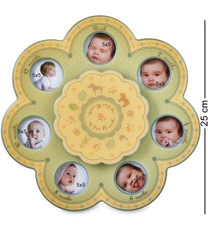 CHK-224 Муз. фоторамка "Первые месяцы" (на 7 фото: 5х5)