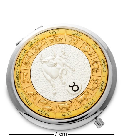 WIN- 02- 7 Зеркало серебр. "Знак Зодиака - Телец"