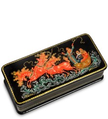 ШК-19/ 2-C Шкатулка в технике декупаж "Тройка" (14х6,5х4)