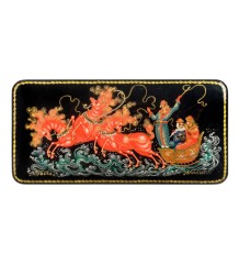 ШК-19/ 2-C Шкатулка в технике декупаж "Тройка" (14х6,5х4)