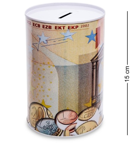 BX- 44/3 Металлическая копилка бол. "Евро"