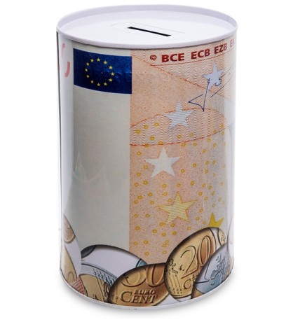 BX- 44/3 Металлическая копилка бол. "Евро"