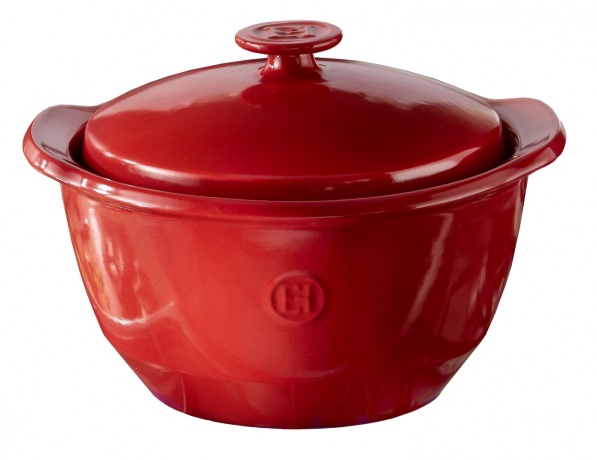 Мульти-кастрюля керамическая Emile Henry гранат, 25 см. 2л.