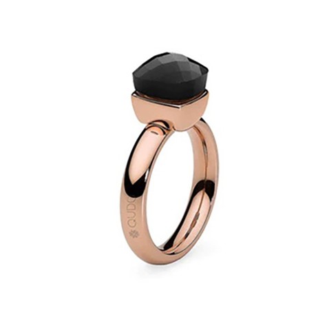 Кольцо Firenze jet 16.5 мм. 610728 BW/RG Qudo