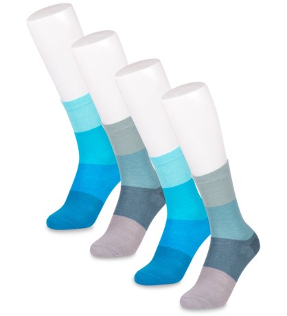 Носки женские (4 пары) Gradient ASW-0014 35-39 серый/голубой (Artsocks)