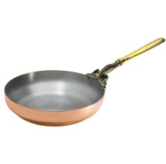 Сковорода малая медная с луж. с ручкой "Кукуруза"