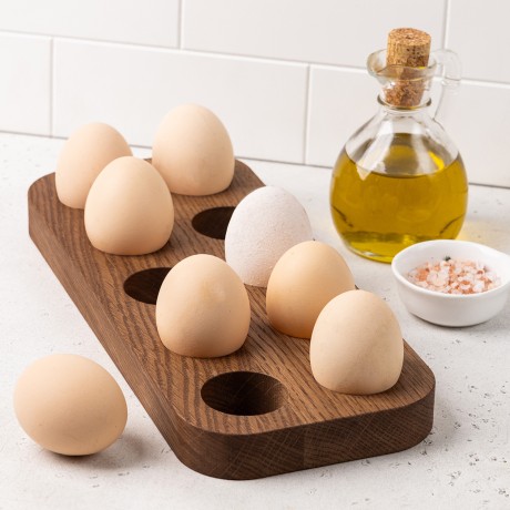 Подставка под 10 яиц, 29х12,5х2,3 см. коричневый, Uneca