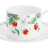 Чашка с блюдцем Земляничная поляна, 220 мл. Emily